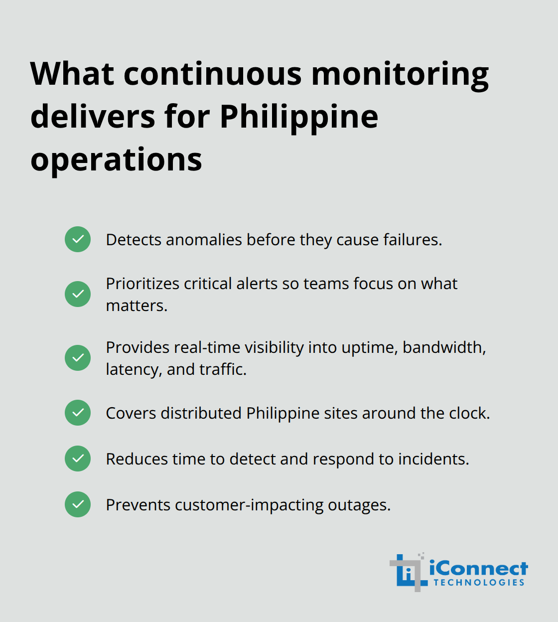 Key benefits of 24x7 continuous monitoring for businesses in the Philippines - 24x7 Philippines IT monitoring